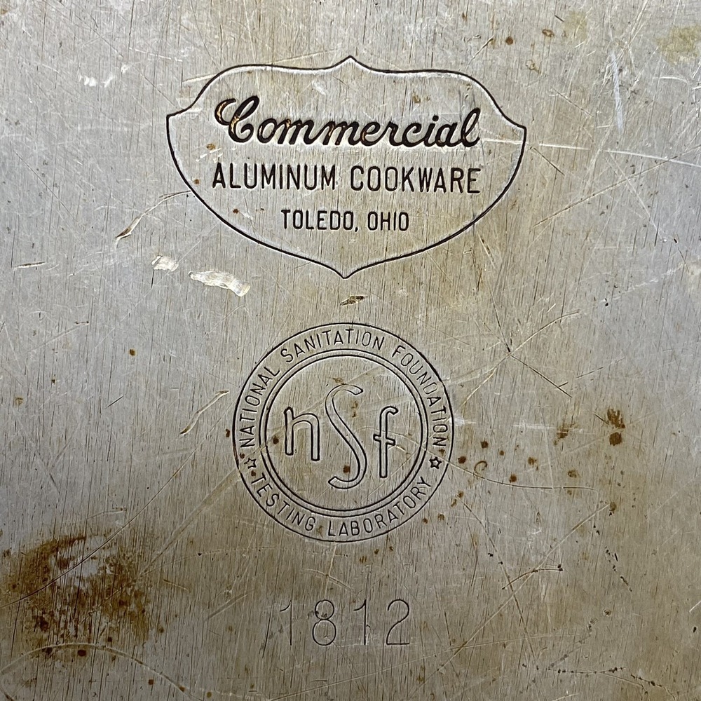 Vtg National Sanitation Foundation NSF Commercial Aluminum Cookware 18x12x3.5" - Picture 9 of 9